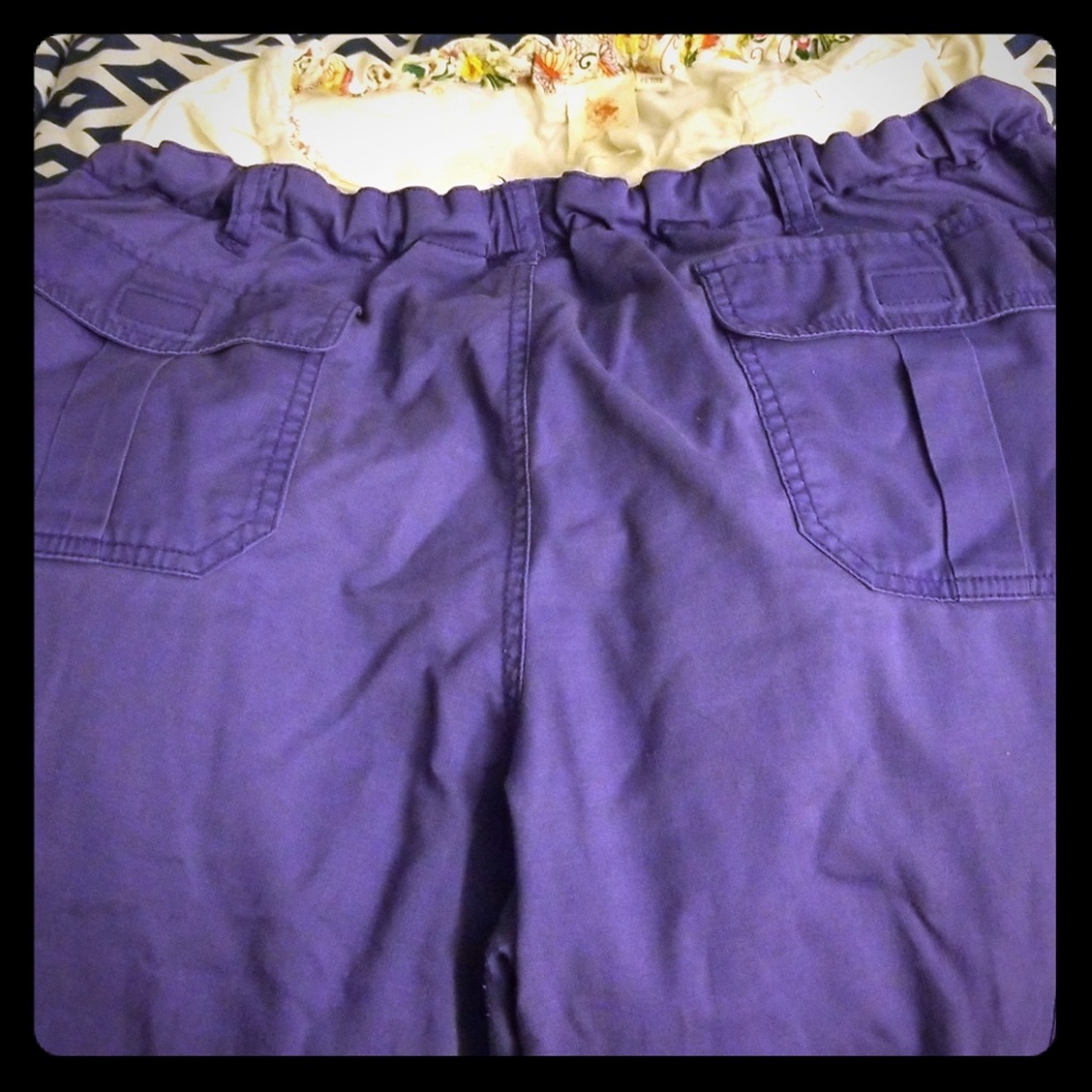Purple koi scrub bottom
